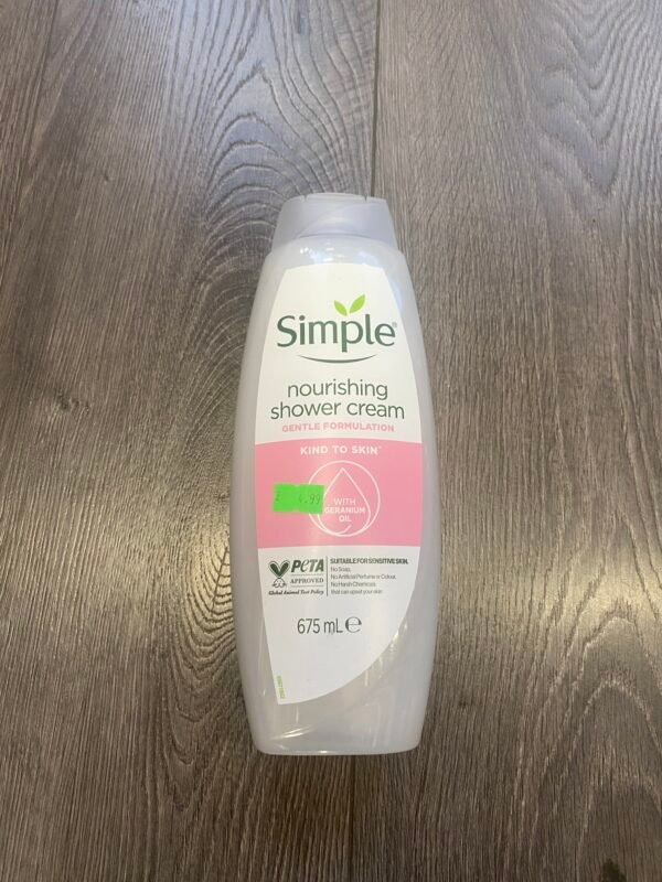 Simple Nourishing Shower Cream With Geranium Oil