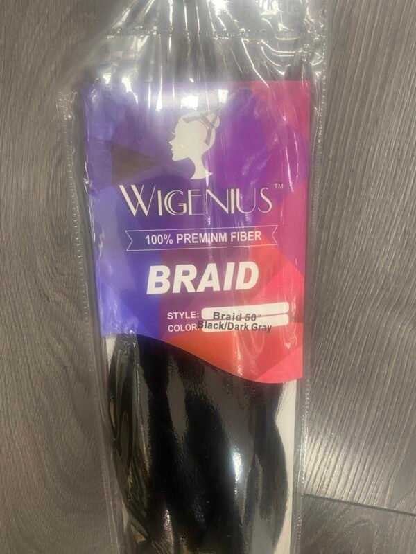 Wigenius Braid 50 Black/Dark Grey Color