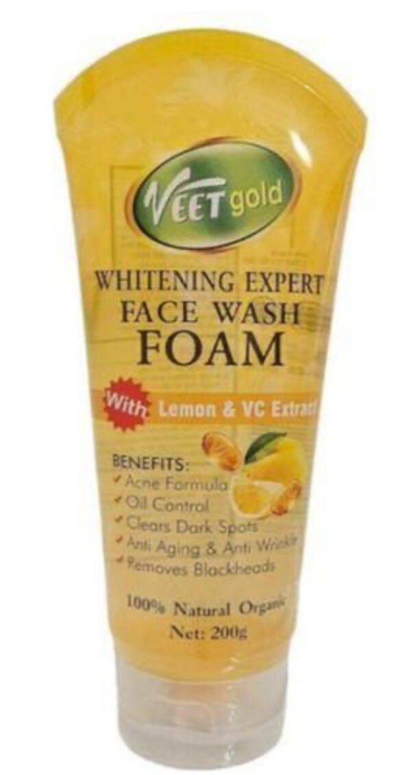 Veetgold Whitening Expert Face Wash Foam Lemon & VC Extract